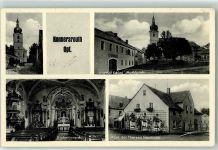 95692 W8591 Konnersreuth , Oberpf Foto AK Haus der Therese Neumann Gasthaus Schiml Marktplatz Kirche Inneres