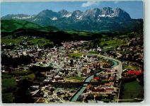 6370 Kitzbühel Foto AK Wilder Kaiser Kirche Brücke Tennis Sportplatz