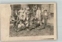 Akkordeon Tracht Musikgruppe Privatfoto AK