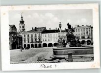 Trutnov Trautenau FOTO KEINE AK Rübezahl Brunnen Denkmal Adolf Hitler Platz WK II