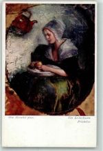 sign.Herschel Otto Frau Apfel Ein Leckerbissen B.K.W.I. Nr.1892 Wiener Kunst Künstlerkarte