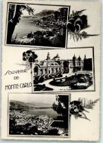 Monte Carlo Foto AK Casino La Cote d Azur Souvenier Blumen