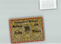 87452 W8966 Altusried 1920 Gebrauchsspuren Notgeldschein 50 Pfennig Marktgemeinde Schwein Rüben