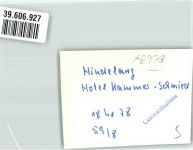 87541 W8973 Hindelang FOTO KEINE AK Hotel Kammer-Schmied Winter Ort handschriftlich Foto Original aus Archiv eines Ansichtskartenverlags