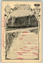 77400 Pomponne Lithographie Schloss Chateau de Chaalis