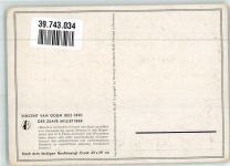 sign. van Gogh Vincent Der Zuave Milliet Verlag Hanfstaengl Nr.27 Künstler Künstlerkarte