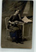 Frau Musik Streichinstrument Foto AK