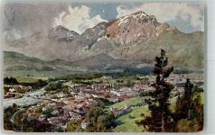 W8230 Bad Reichenhall Hochstaufen Künstlerkarte Compton, E. H. Gebrauchsspuren