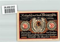 06667 O4850 Weißenfels , Saale 1921 Notgeldschein 50 Pfg Schusterstadt