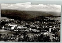 74722 W6967 Buchen Odenwald Foto AK mit Stadtturm Feuerwehr und Missionskonvikt