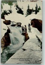 Victoria 1913 Winter Canadien Rockies Canyon Creek Water Fall Ort lt. Stempel