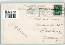 Victoria 1913 Winter Canadien Rockies Canyon Creek Water Fall Ort lt. Stempel