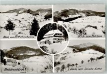 79691 W7861 Mittelheubronn Winter Belchen mit Gasthaus Pension Haldenhof und Sirnitz-Sattel