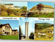 98666 O6113 Masserberg - FDGB Erholungsheim Kaluga in Schnett Hermann Duncker in Heubach FDGB Erholungsheime Hermann Duncker und Otto Grotewohl Rennsteigwarte FDGB Erholungsheim Fritz Sattler in Fehrenbach