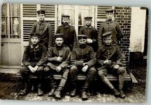 Eine Gruppe Landser in Uniform Uniform WK I 1917 Privatfoto AK