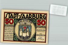 54439 W5510 Saarburg , Saar Notgeldschein 50 Pfennig Gutschein
