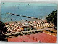 34073 Grado Foto AK Tankstelle Schwimmbad Strand