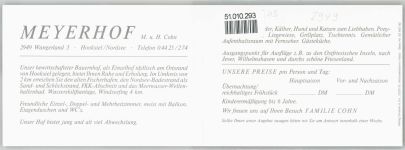 26434 W2949 Wangerland - Meyerhof, Klapp-Karte
