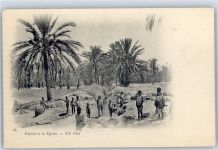 Kinder spielen in der Wüste Volkstypen / Brauchtum Algerien