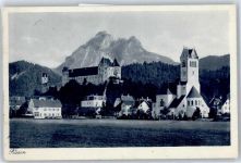 87629 W8958 Füssen 1933 - Kirche Burg Schloss