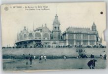 Ostende Oostende Gebrauchsspuren Leporello, Blick vom Strand zum Kursaal, Casino