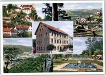 91349 W8551 Egloffstein Künstlerkarte Schwimmbad BDKK Baustein AK