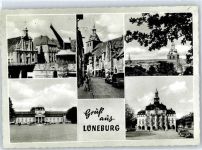21335 W2120 Lüneburg - Rathaus Kirche Straßenansicht