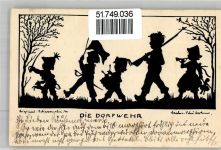 04654 O7231 Benndorf b Geithain - Landpoststempel Die Dorfwehr Scherenschnitt