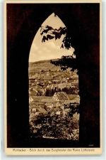 75417 W7130 Mühlacker - Blick durch das Burgfenster der Ruine Löffelstelz