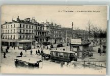 31000 Toulouse Foto AK Pferdestraßenbahn Carrefour et Allées Lafayette