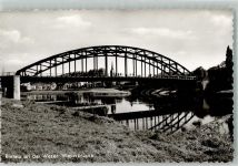 31737 W3260 Rinteln Foto AK Weserbrücke