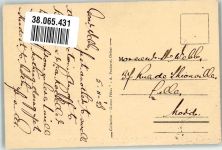 64300 Orthez 1923 Foto AK Le Pont quartier des Aiguilletiers Briefmarke Bildseite