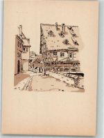 89073 W7900 Ulm , Donau - Schiefes Haus an der Blau
