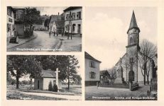 Streinmauern. Hauptstraße mit Handlung Jung, Kapelle, Kirche und Kriegerdenkmal ungelaufen Sehr gut erhalten.