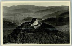 77960 W7633 Schönberg , Kr Lahr, Schwarzw Foto AK Fliegeraufnahme Ruine Hohengeroldseck 526 m