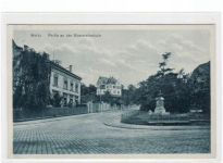 Weida i. Thür. mit Partie an der Bismarckschule. Feldpost, mit Stempel von 1942. Gute Erhaltung.