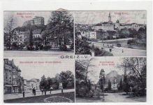 Greiz i. V. mit 4 verschiedenen Abbildungen gelaufen von 1923. Gute Erhaltung.