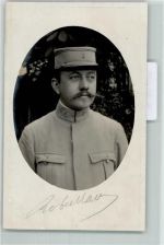 Franz. Soldat in Krefeld Rgt. 8 AK Uniform WK I Privatfoto AK