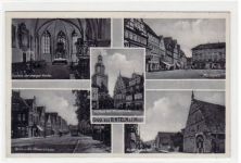 Rinteln a. d. Weser mit Münchhausen Hof u. Weserstrasse gelaufen, 1938. Gute Erhaltung.