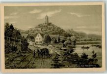 06618 O4800 Naumburg Saale 1911 Künstlerkarte die Schönburg sign. O. Thomczek
