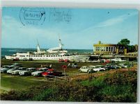 W2192 Helgoland Kai mit Strandhalle und Bäderschiff Wilhelmshaven Seebäderschiff 1987
