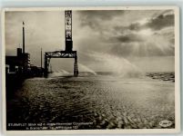 27568 W2850 Bremerhaven - Sturmflut Blick auf d. überschwemmten Columbuspier bei Windstärke 12