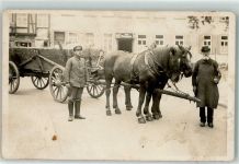 Bauernwagen AK Tiergespann Gebrauchsspuren