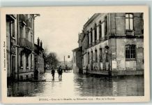 88000 Epinal - Crue de la Moselle 24 Decembre 1919 Rue de la Bourse Hochwasser Plakat Fabrik