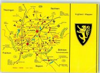 08523 O9900 Plauen , Vogtl - das Vogtland Wappen