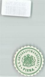01796 O8300 Pirna Siegelmarke K.S. Amtshauptmannschaft Pirna