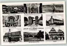 37671 W3470 Höxter - Schloß Corvey Rathaus Schwimmbad Kirchenorgel