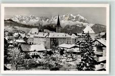 6370 Kitzbühel - Kirche Winter Schnee Turm Berge Wilder Kaiser