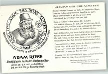 W8623 Staffelstein , Oberfr Adam Riese Rechenmeister Gedicht Rechenbuch Prominente