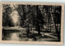 61231 W6350 Bad Nauheim 1916 - Kleines Mädchen mit Schwan am Teich Feldpost Lazarett Astoria